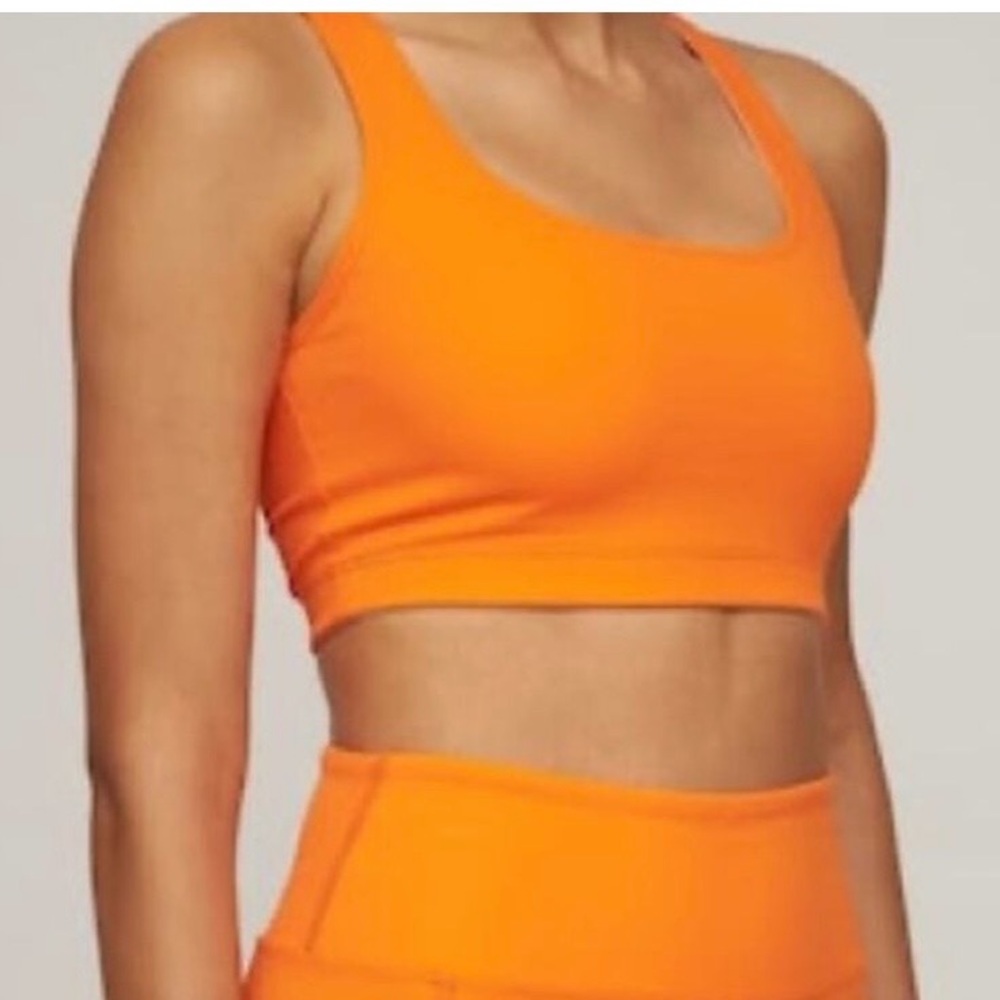 Year of Ours Orange GoTo Ribbed sports bra